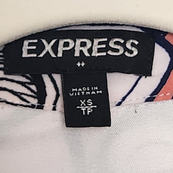 Express Women’s Sheer Floral Roll-Up Sleeve Dress – Size XS – NWOT 🌸✨ - Picture 2 of 16